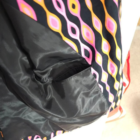 Stuart Kent Original Pink Orange Black Psychedelic Wave Mens Custom Sport Jacket - Picture 9 of 10